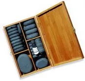 [35237] Conjunto de massagem com pedras quentes (64 unidades)
