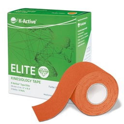 [KT68076OR] K-ACTIVE ELITE Kineziologická páska 5m Krabice 6 rolí (oranžový)