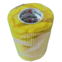 [RMV0213YL16] Venda Cohesiva Elástica COHESIVE TAPE REHABMEDIC (TEAM PACK) (Amarillo, 7,5cm, 16 udes)