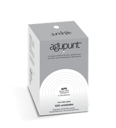 [A1019ET] APS Elektrotherapienaalden met geleider (100) AGUPUNT (Wit, 40 mm, 0,30 mm)